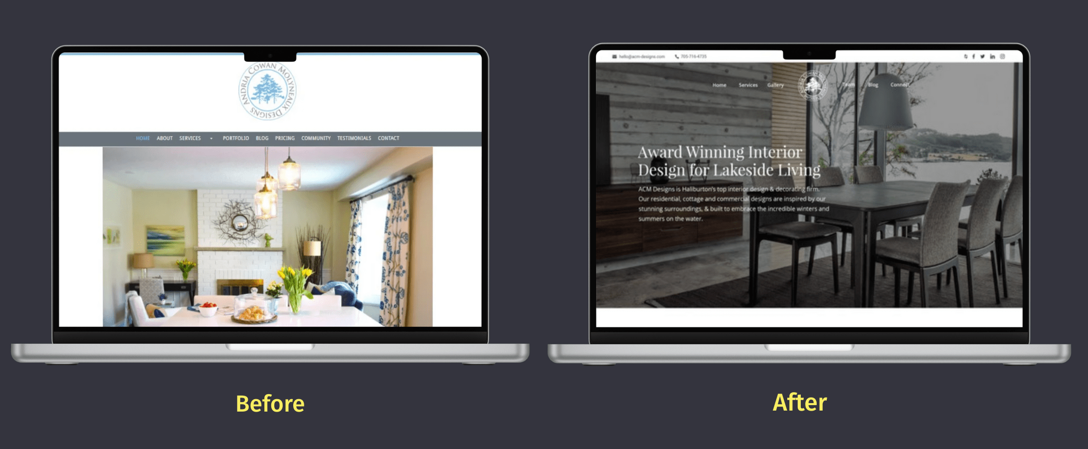 ACM website before and after (1) ACM website before and after